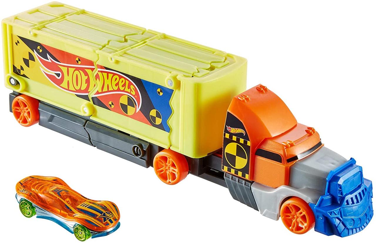 

Hot Wheels ( Хот Вилс ) Грузовик автовоз авария, Безумное столкновение Crashing Rig