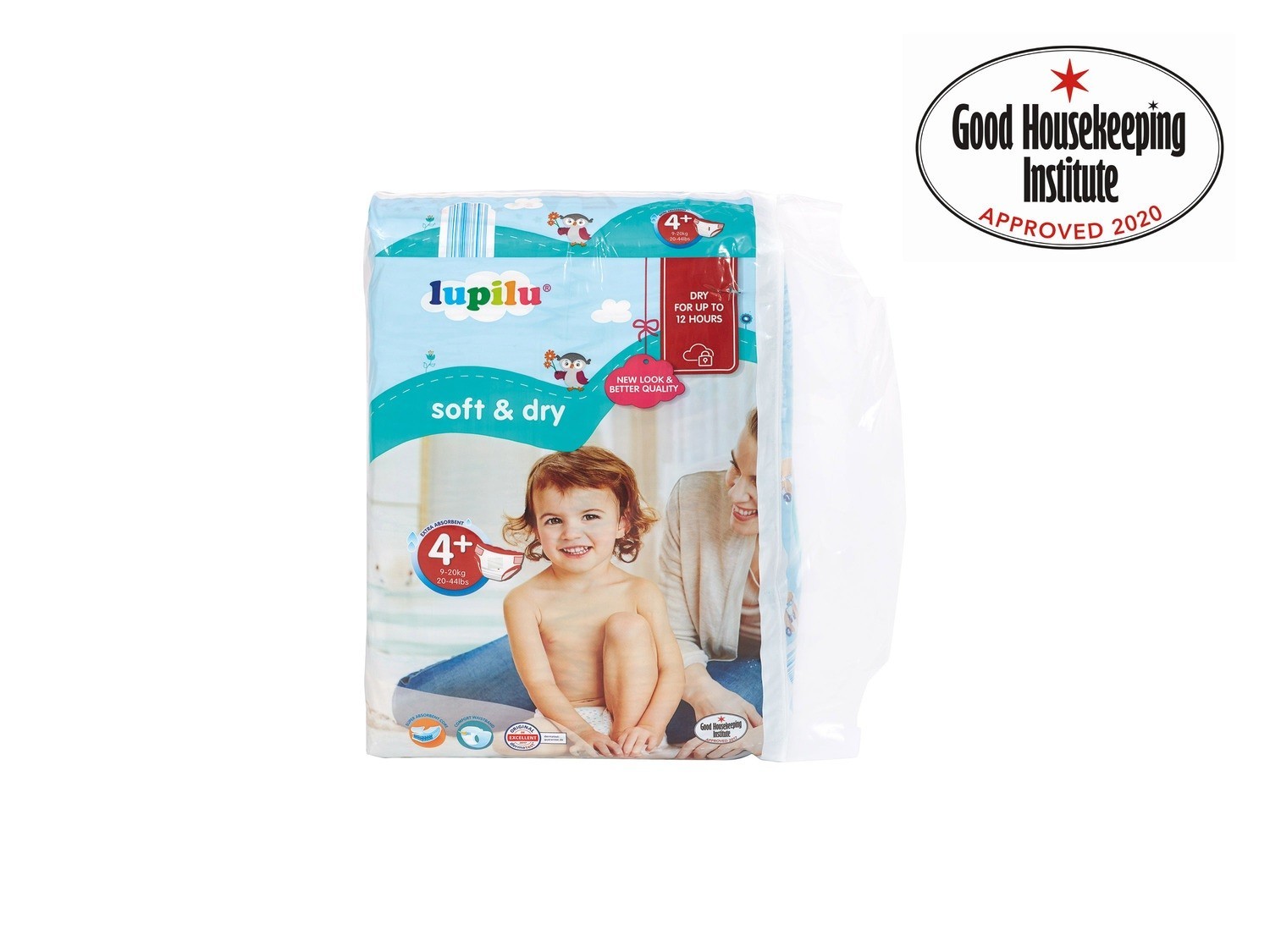 

Підгузники Lupilu Soft and Dry 4+ розмір 9-20 кг Box 2уп*46шт