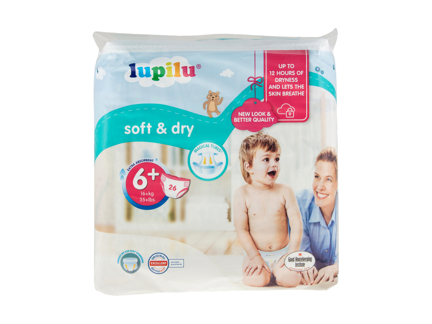 

Подгузники Lupilu Soft & dry Размер 6+, 16+ кг, Box 3уп*26 шт
