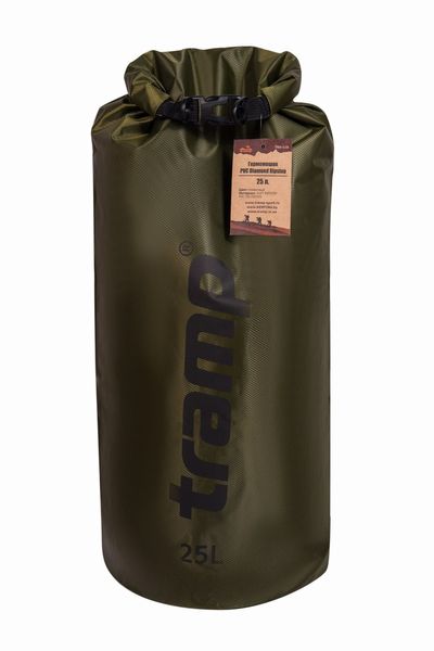 

Гермомешок Tramp PVC Diamond Rip-Stop оливковый 25л (TRA-118-olive)
