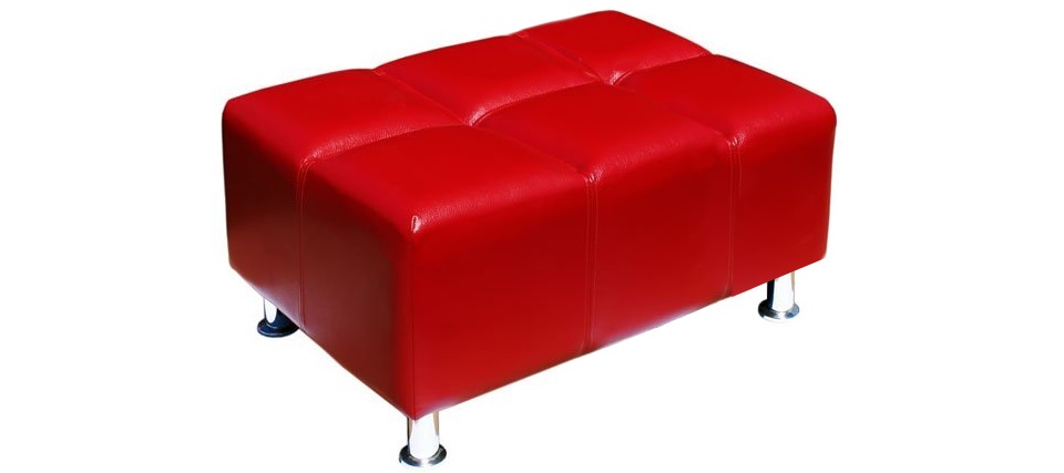 

Офисный модульный Пуф Сигма с высоким сиденьем на серебристых ножках для зоны ожидания, кабинета 180х60х49см