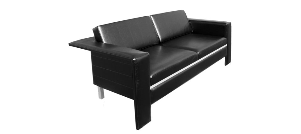 

Офисный мягкий Диван Босс с мягкими широкими подлокотниками для приемной или зоны ожидания 180х84х75 см