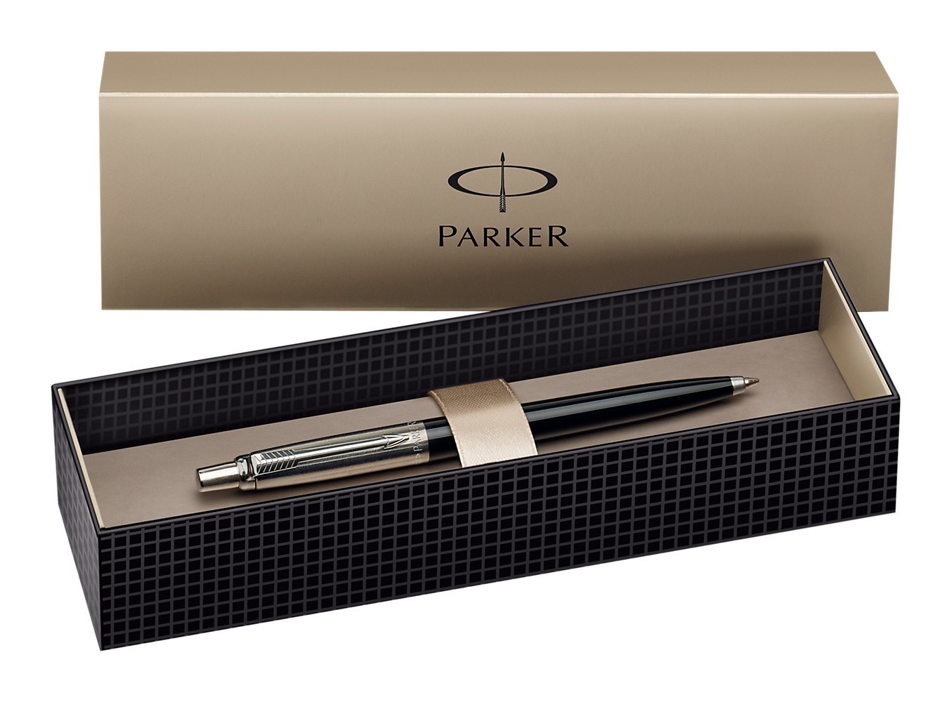 

Ручка шариковая Parker Jotter CT черная в черном корпусе в подарочной коробке