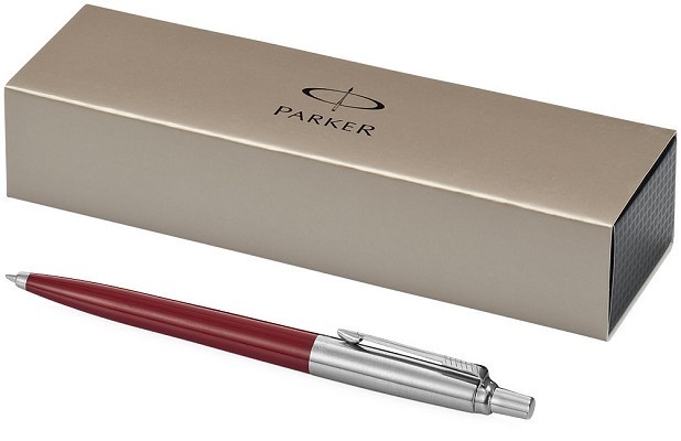 

Ручка шариковая Parker Jotter CT черная в красном корпусе в подарочной коробке