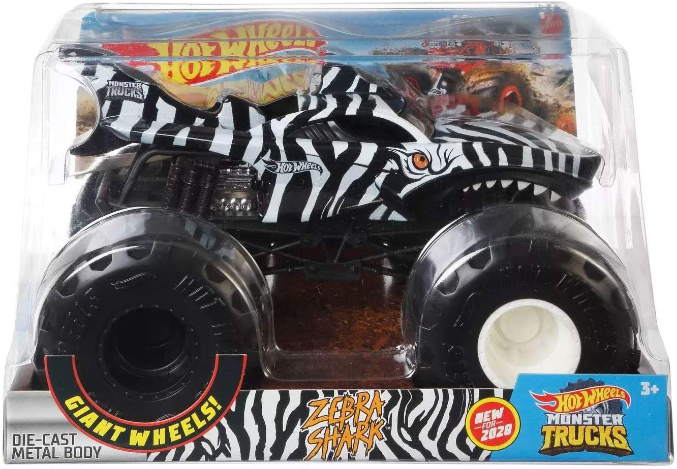 

Машинка Монст Трек Хот Вилс Зебра Акула Monster Trucks Hot Wheelse Zebra Shark Mattel GJG78