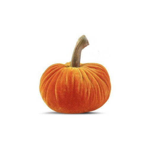 

Декоративная бархатная тыква ручной работы Madana Studio диаметр 15см "Оранжевая" 1 шт