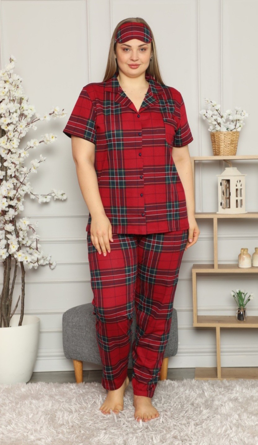 

Пижама Pijamoni Клетка XXL Красная