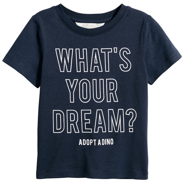 

Футболка H&M для хлопчика 6 років на зріст 116 синя з принтом