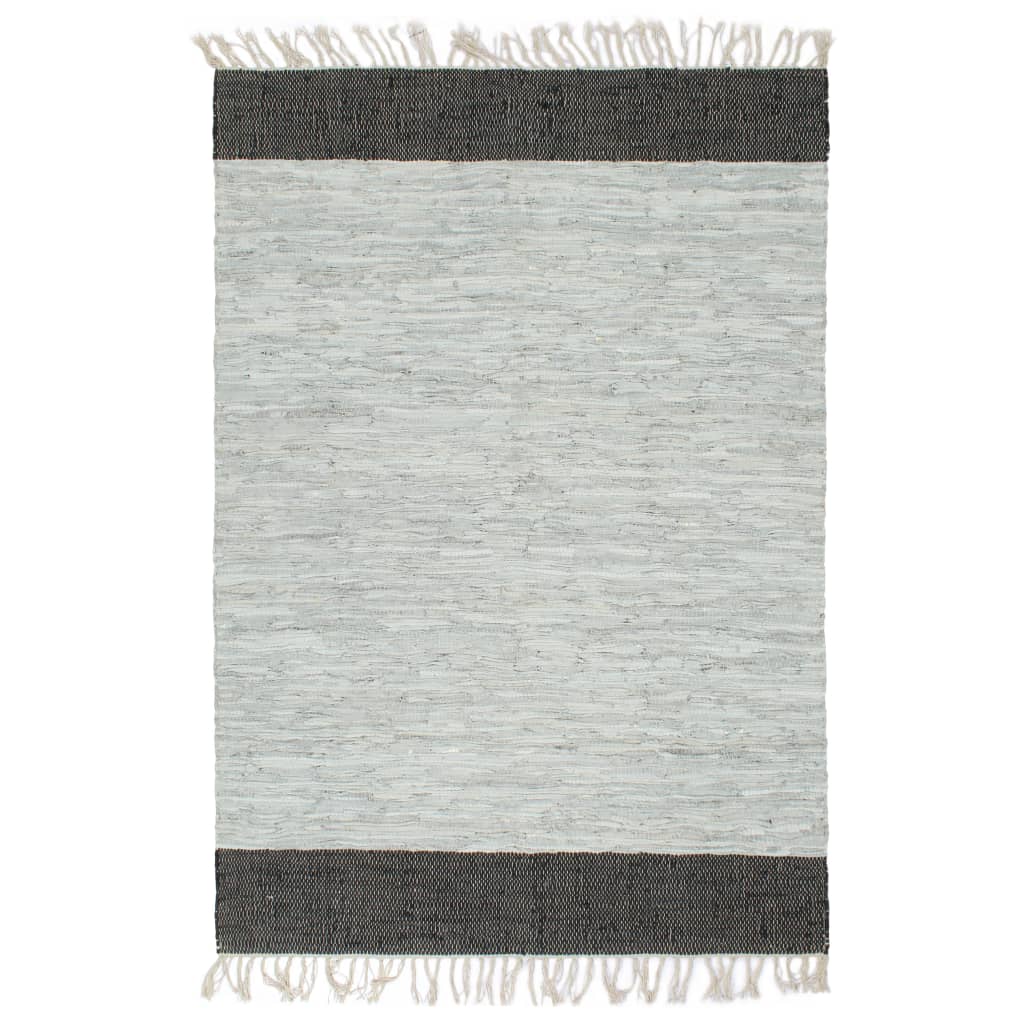 

Ручний тканий килим Shumee Чінді шкіра 120x170 см сіро чорний 133966