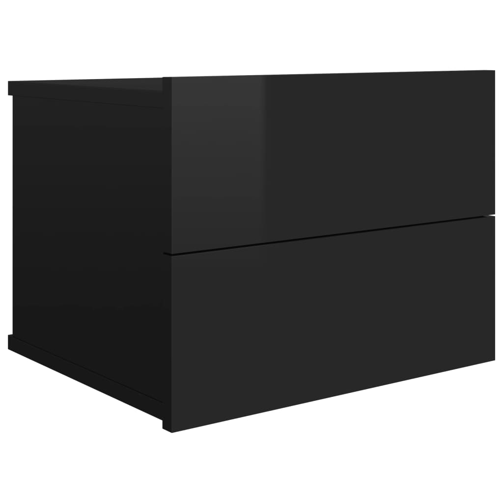 

Тумбочка Shumee чорна глянцева 40x30x30 см ДСП 801067
