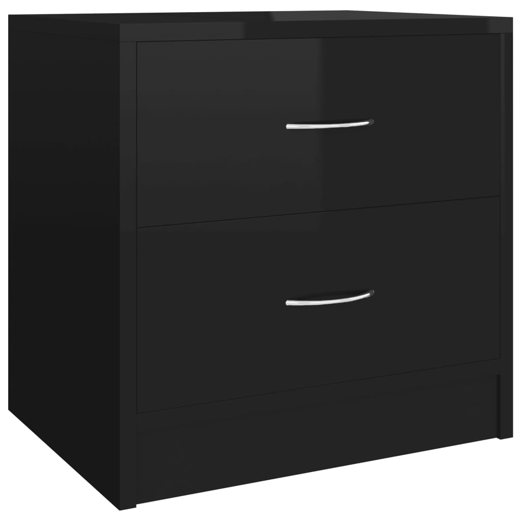 

Тумбочка Shumee глянцева чорна 40x30x40 см ДСП 801049