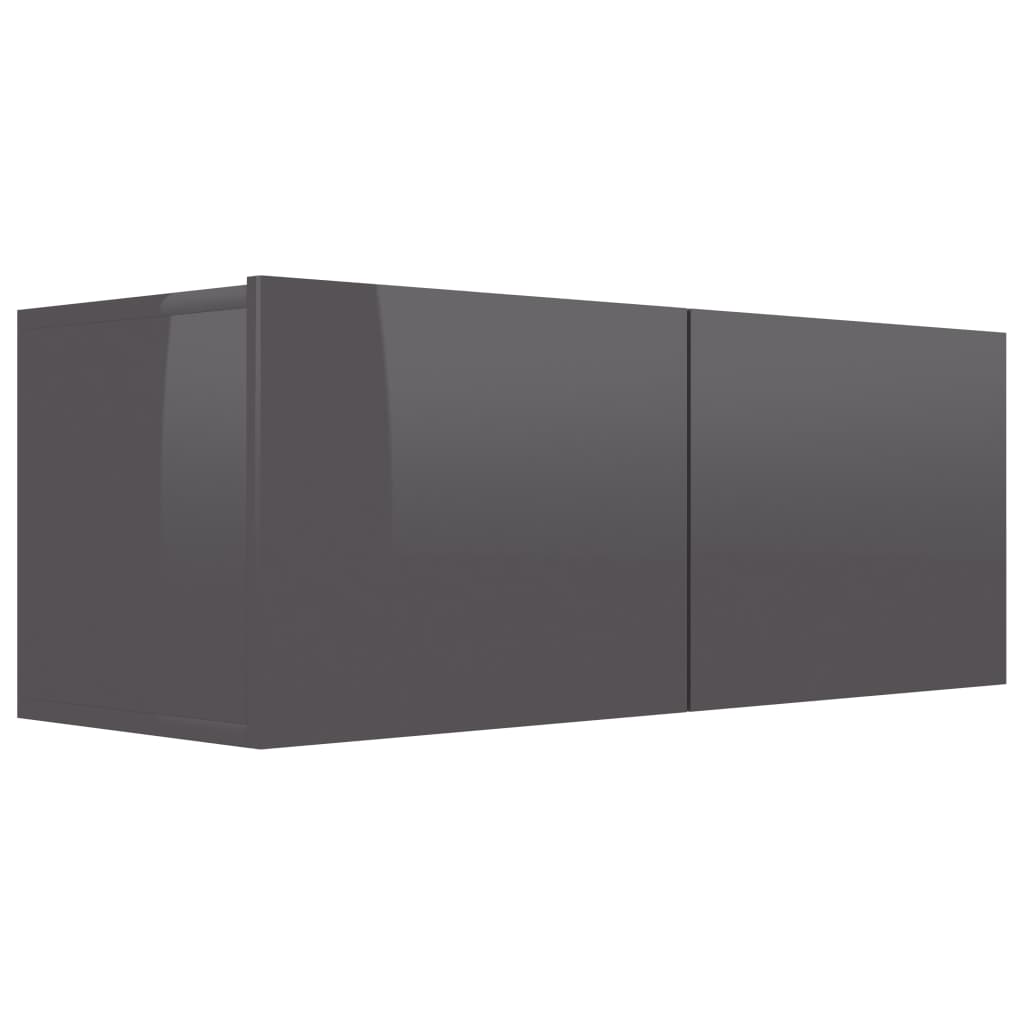 

Тумба під телевізор Shumee 80x30x30 см ДСП сірий глянець 801480