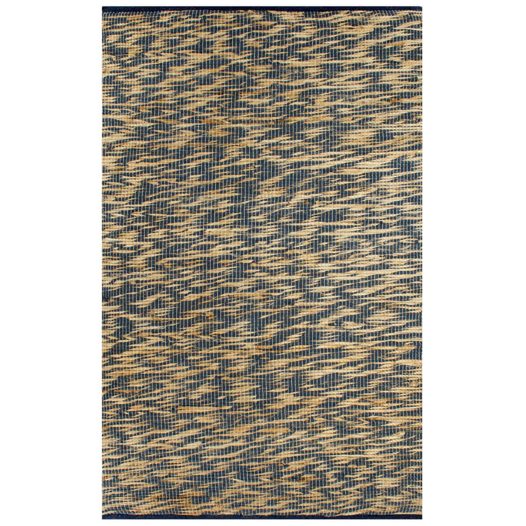 

Килим ручної роботи Shumee мішковина синій та натуральний 160x230 см. 133745