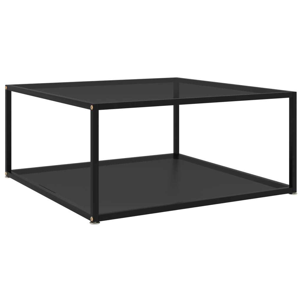 

Чайний стіл Shumee 80x80x35 см Чорне загартоване скло 322893
