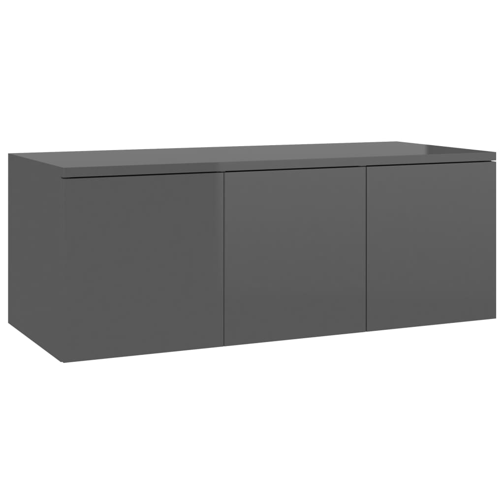

Тумба під телевізор Shumee 80x34x30 см ДСП сірий глянець 801867