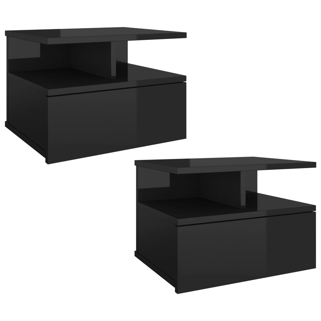 

Підвісні тумбочки Shumee 2 шт. глянцеві чорні 40x31x27 см .800420