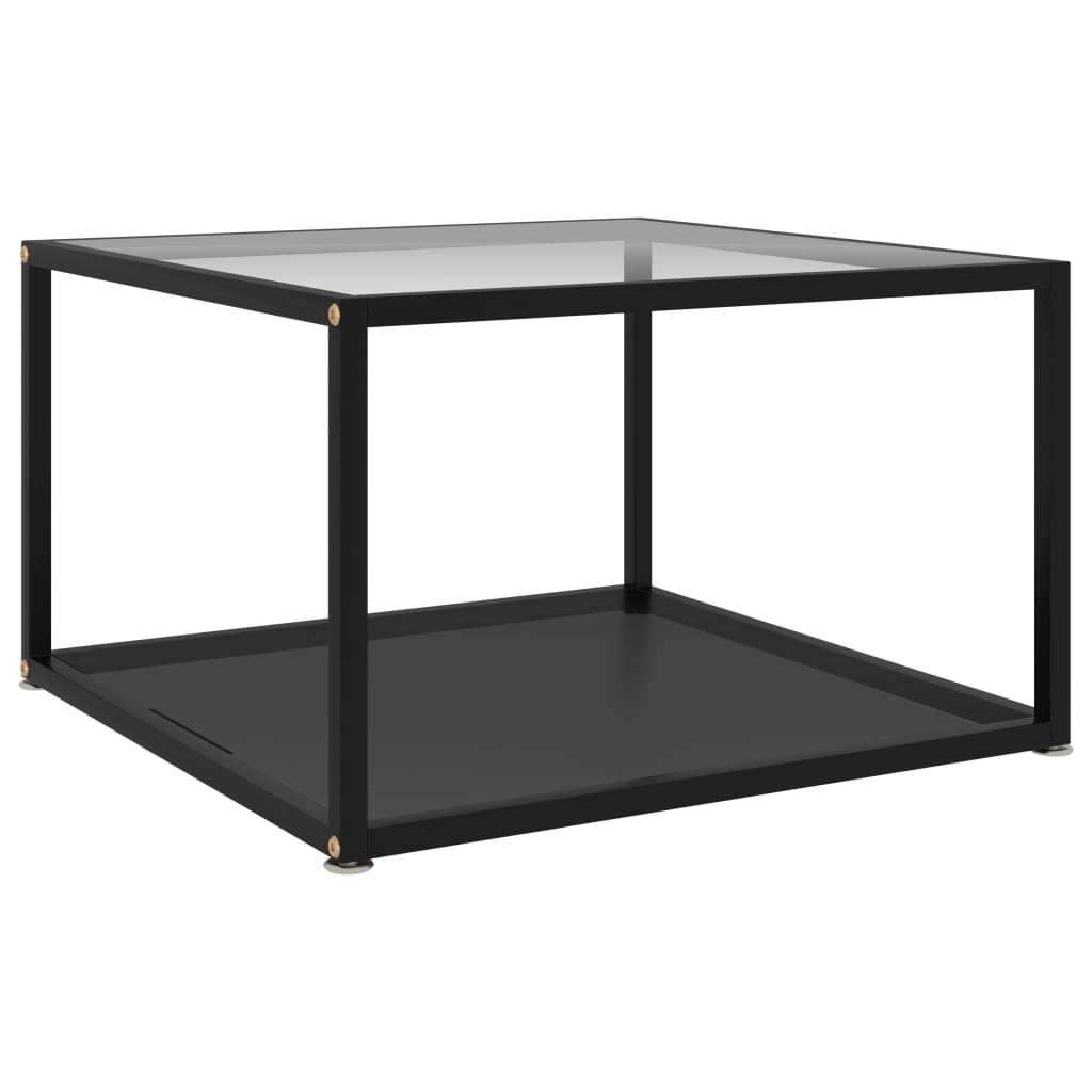 

Чайний стіл Shumee чорний 60x60x35 см прозоре скло 322891