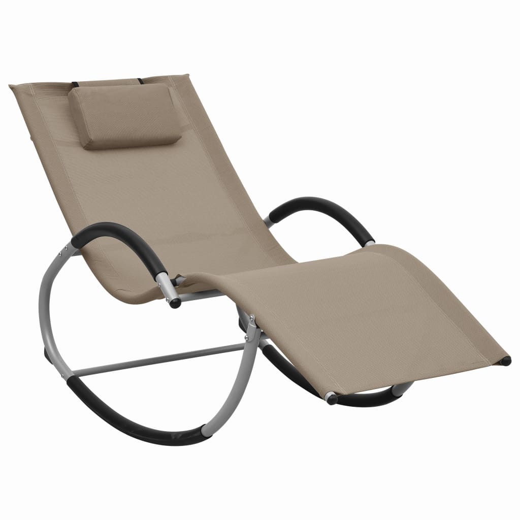 

Лаундж шезлонг Shumee коричневий сталь 47790