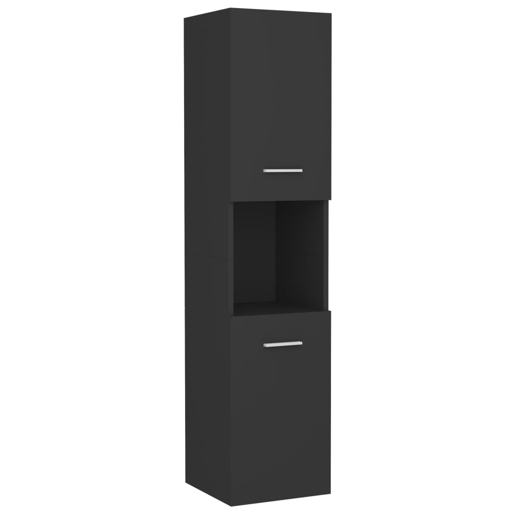

Пенал для ванної кімнати Shumee сірий колір 30x30x130 см ДСП 804999