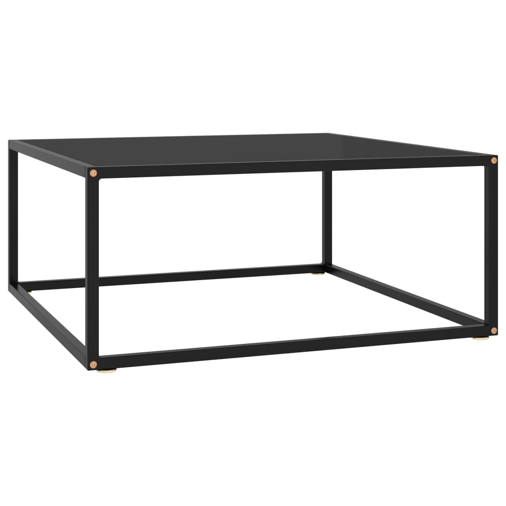 

Чайний стіл Shumee чорний скляний 80x80x35 см 322876