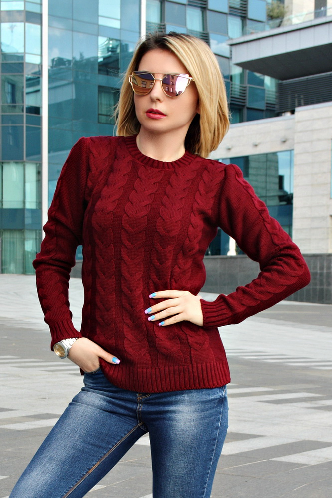 

Fashions • Свитер Жанна Fashions 44-50 бордовый (303)