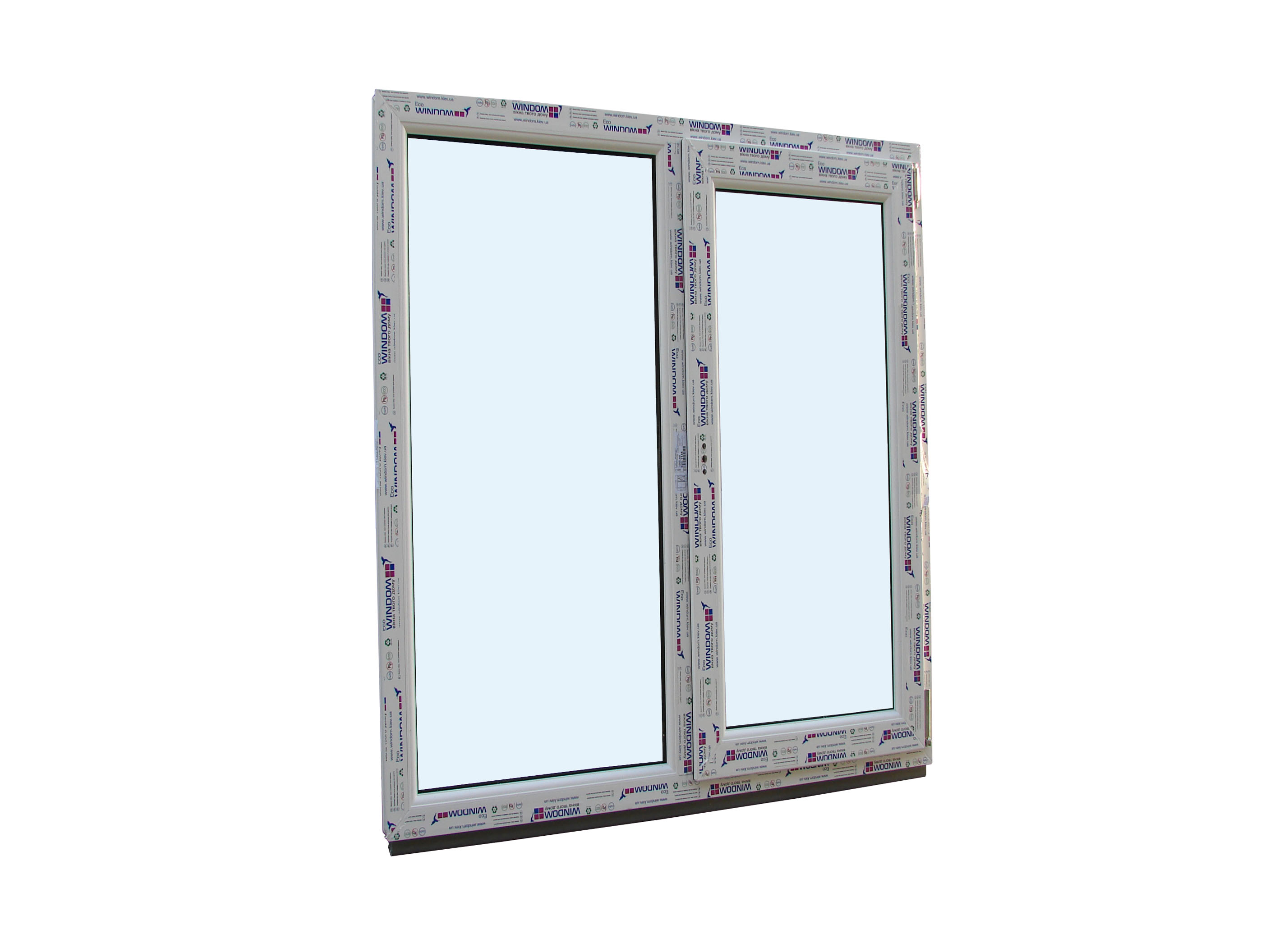 

Окно металлопластиковое двухчастное глухое+(поворотно-откидное) 1300х1500h пластиковое ПВХ окно с одной активной створкой (2664)