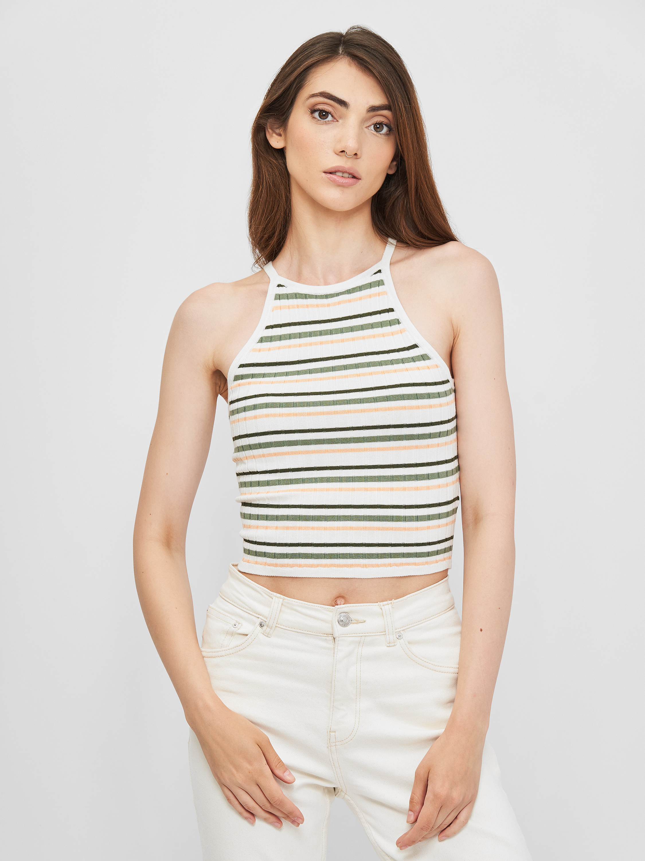 

Топ H&M 1505-5245291  Бело-зеленый, Топ H&M 1505-5245291 XS Бело-зеленый