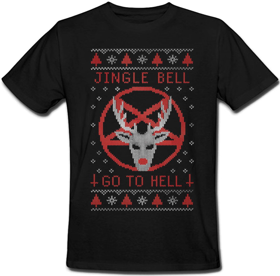 

Футболка Fat Cat Jingle Bell Go To Hell (чёрная)  24230, Футболка Fat Cat Jingle Bell Go To Hell (чёрная) M 24230