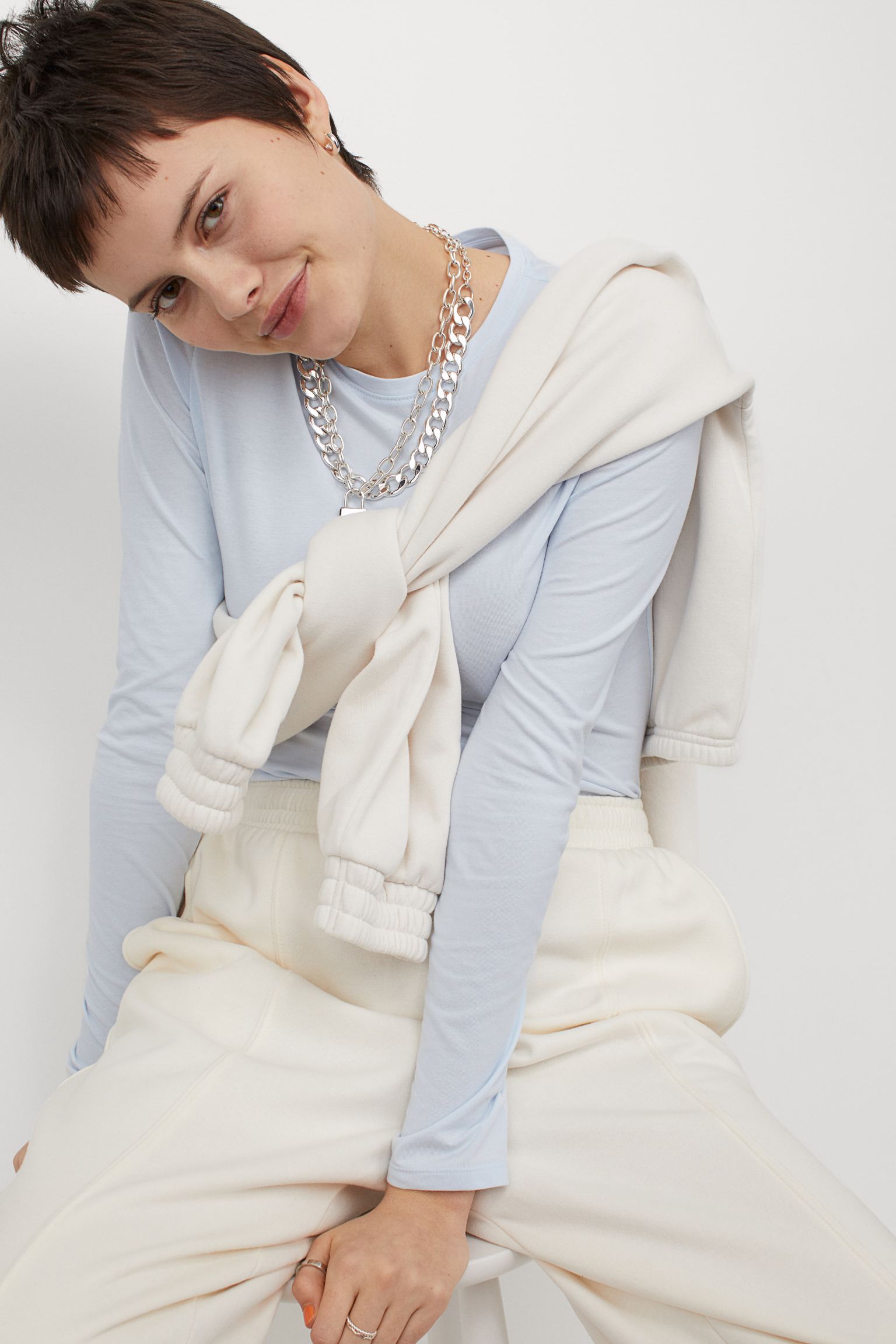 

Лонгслив H&M 7621431b07 XS Голубой
