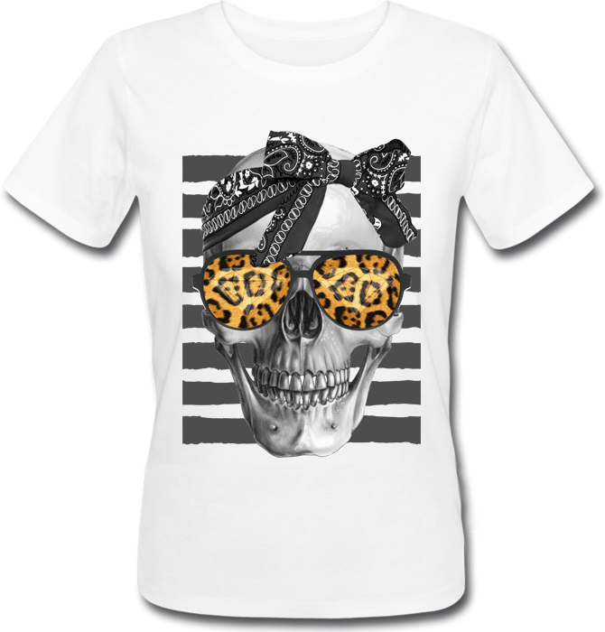 

Женская футболка Fat Cat Skull With Bandana (белая)  20220, Женская футболка Fat Cat Skull With Bandana (белая) M 20220