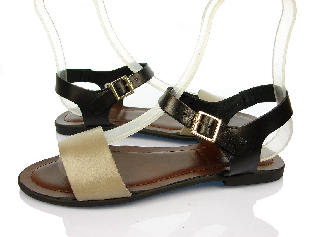 

Босоножки Inblu VH-2U комфортные с пряжкой 37р-24см Бежевый с Черным