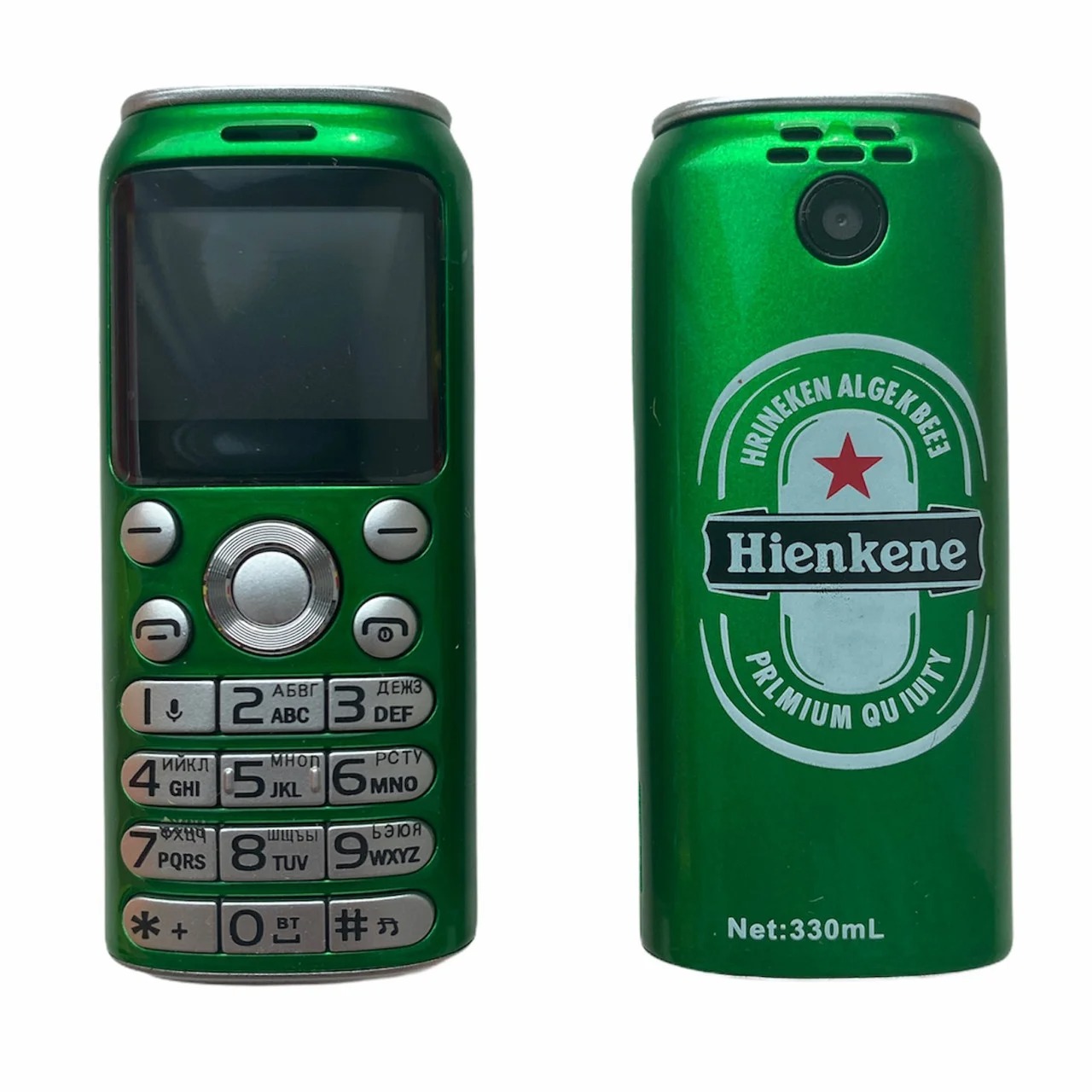 

Мини телефон Bluetooth Гарнитура GTStar Heineken Зеленый