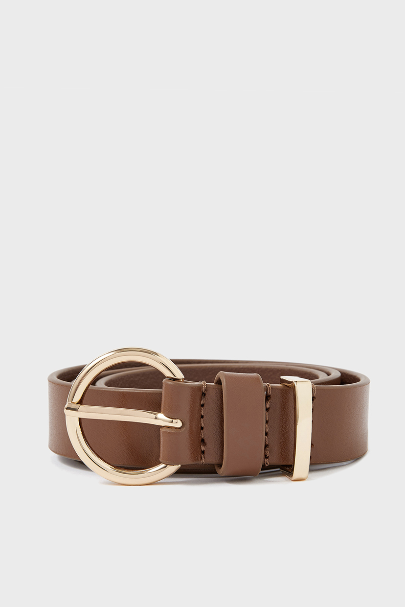 

Женский коричневый кожаные ремень Round Buckle Leather Accessorize M 995360