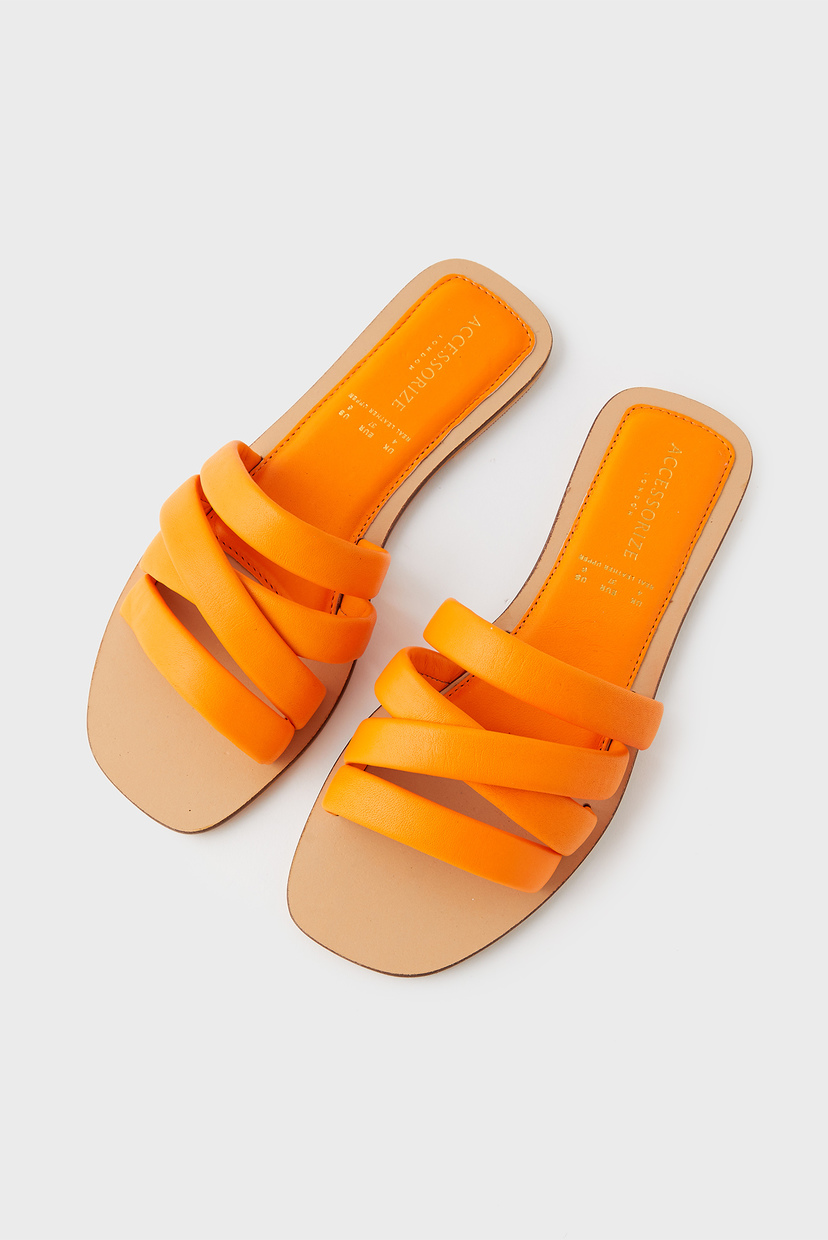 

Женские оранжевые кожаные слайдеры Sophie strappy slide Accessorize 39 195049