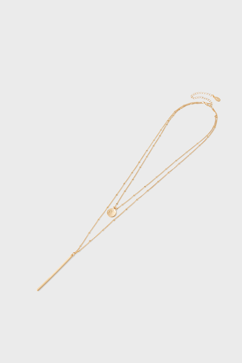 

Женская золотистая подвеска COIN & BAR BEADED CH Accessorize OS 182902