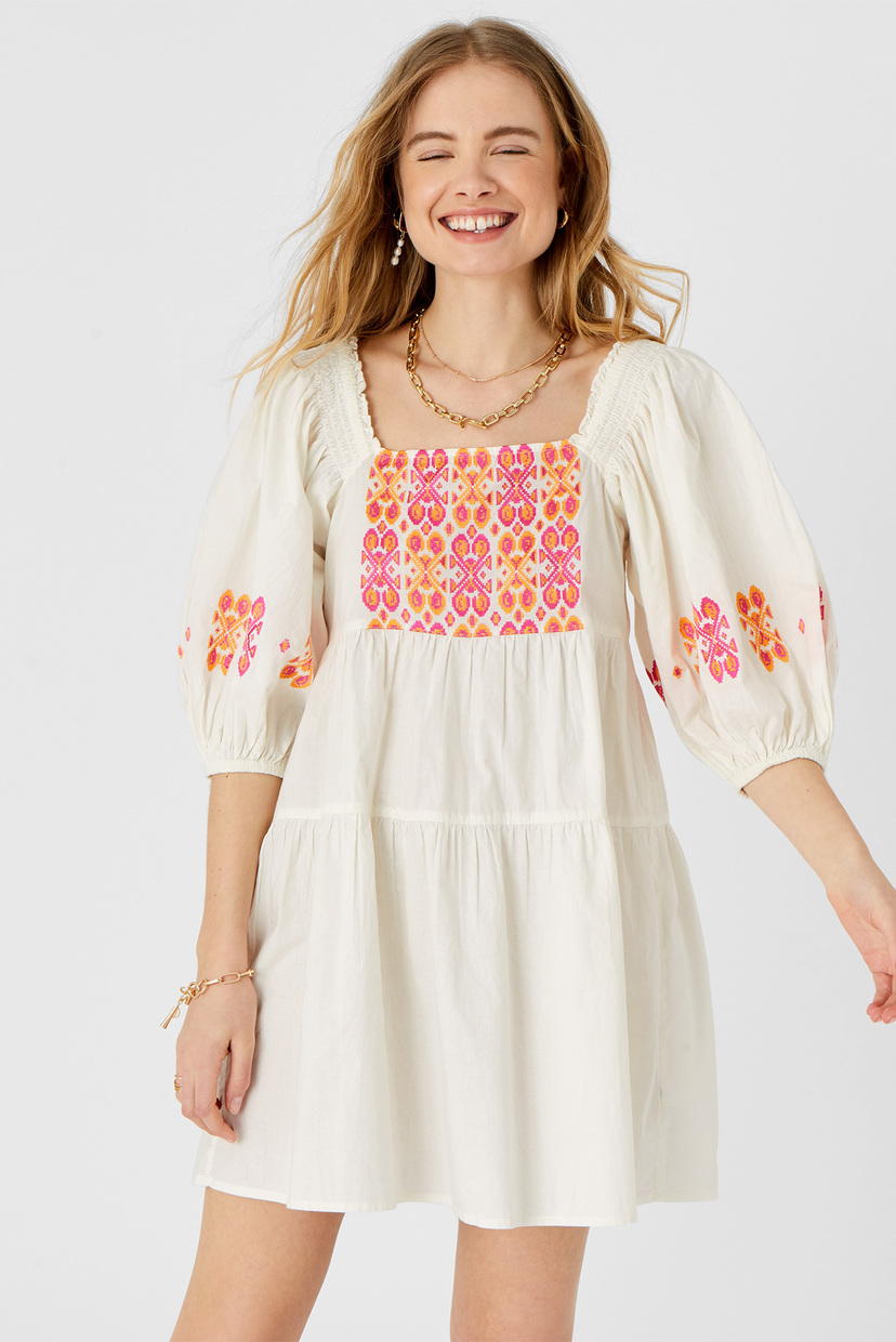 

Женское белое платье EMBROIDERED DRESS Accessorize  197046, Женское белое платье EMBROIDERED DRESS Accessorize L 197046