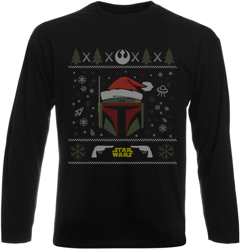 

Футболка с длинным рукавом Fat Cat Star Wars - Boba Fett - X-MAS (чёрная)  24292, Футболка с длинным рукавом Fat Cat Star Wars - Boba Fett - X-MAS (чёрная) XL 24292