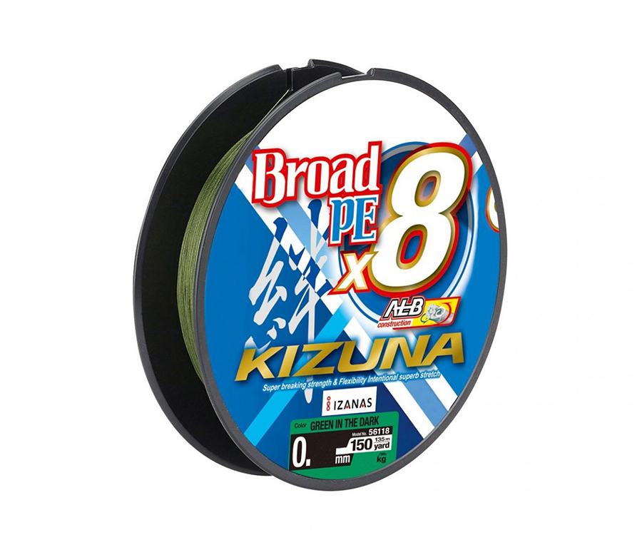 

Шнур Owner Kizuna Broad PEx8 135м 0.15мм 8.2кг Green