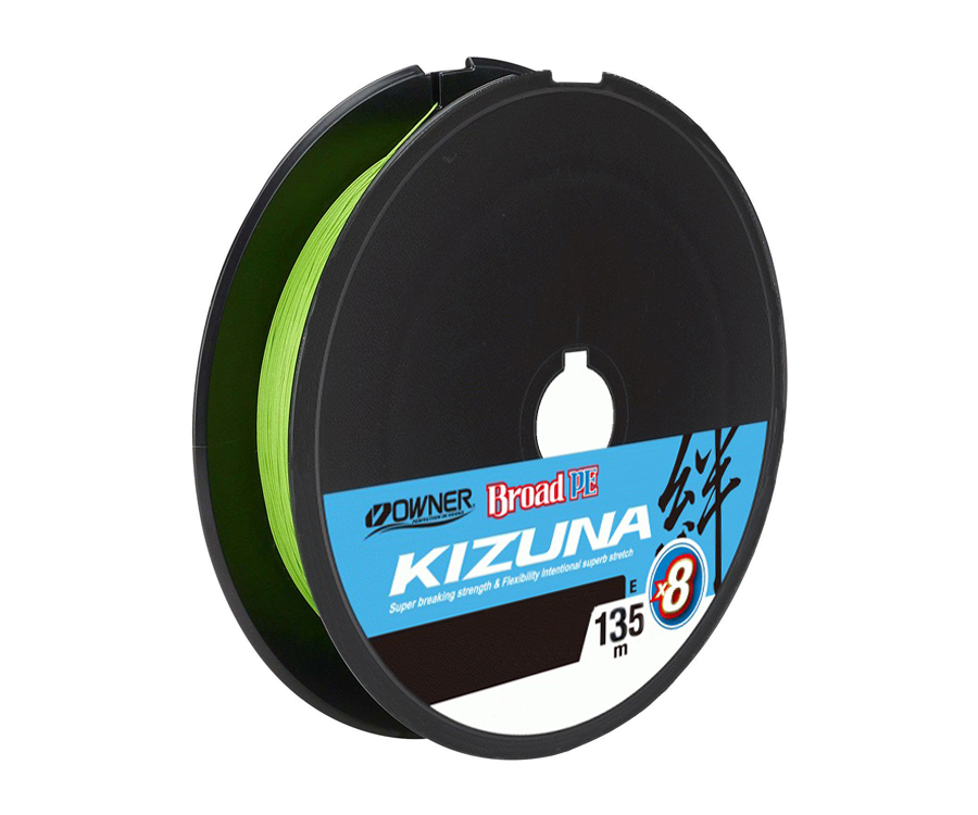 

Шнур Owner Kizuna Broad PEx8 135м 0.21мм 15.3кг Chartreuse