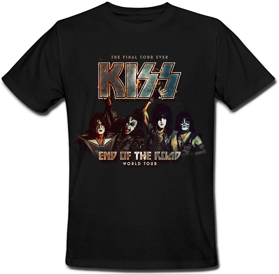 

Футболка Fat Cat Kiss - End Of The Road - World Tour (чёрная)  25821, Футболка Fat Cat Kiss - End Of The Road - World Tour (чёрная) L 25821