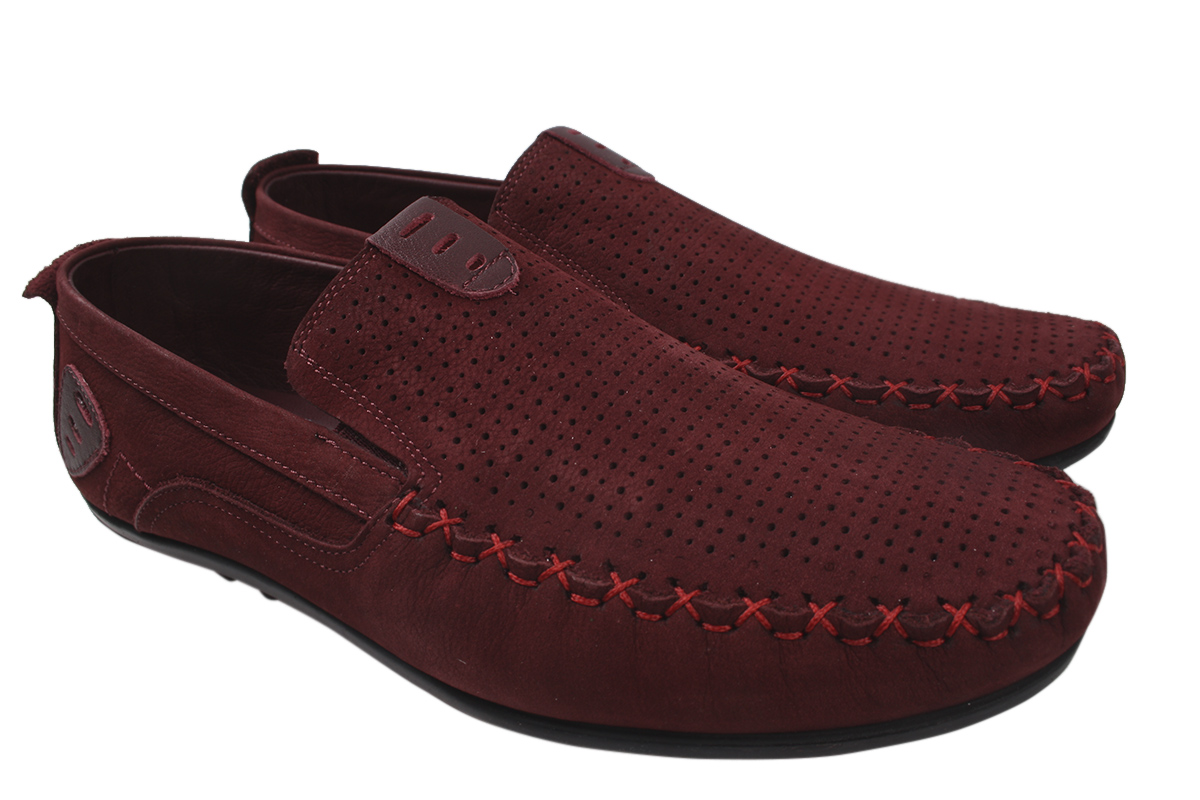 

Мокасини чоловічі Max Step Нубук, колір бордо 24-20LTMP 40