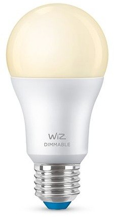 

Світлодіодна лампа WiZ SMART LED WiFi A60 E27 DW White 810lm 2700K 9W (WZE20026011)