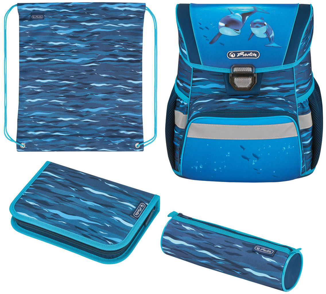 

Ранец школьный укомплектован Herlitz Loop Plus Oceanside Whales Киты (50032525)