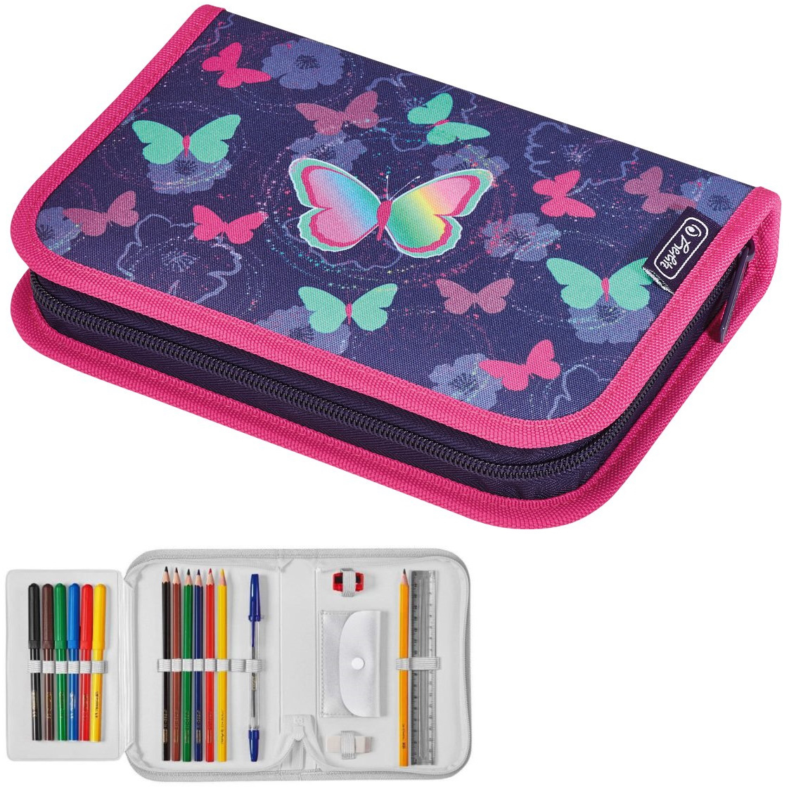 

Пенал с наполнением 19 предметов Herlitz Butterfly Бабочки (50032891B)
