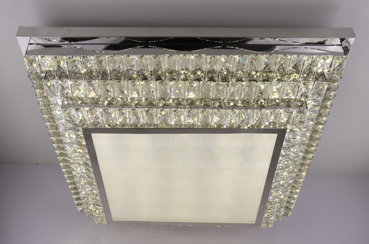 

Люстра потолочная хрустальная Led с пультом C1869/800800-ch Хром 18х80х80 см. Sunnysky (YR-C1869/800*800-ch)