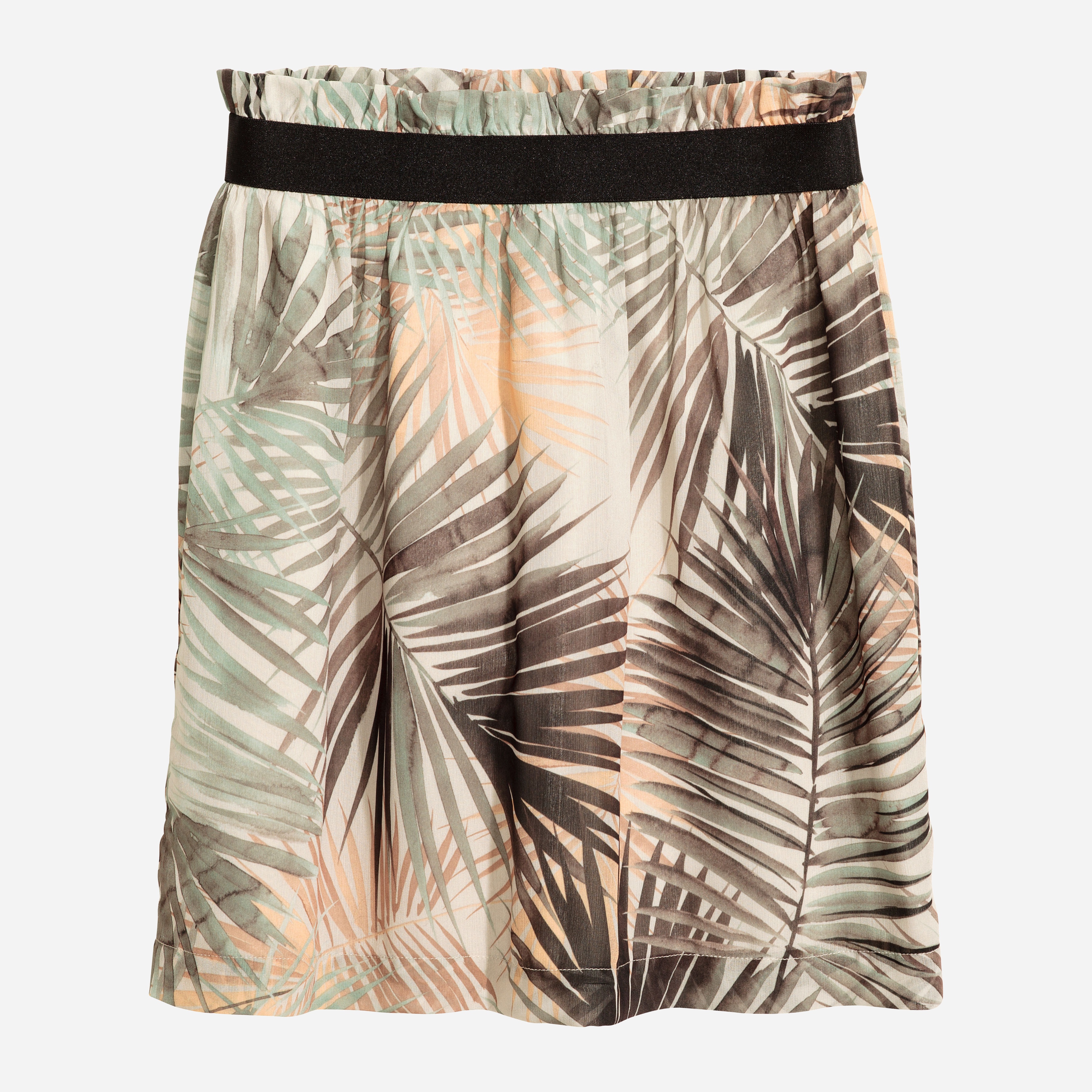 

Юбка H&M 4830115-ADFP 38 Бежевая с зеленым