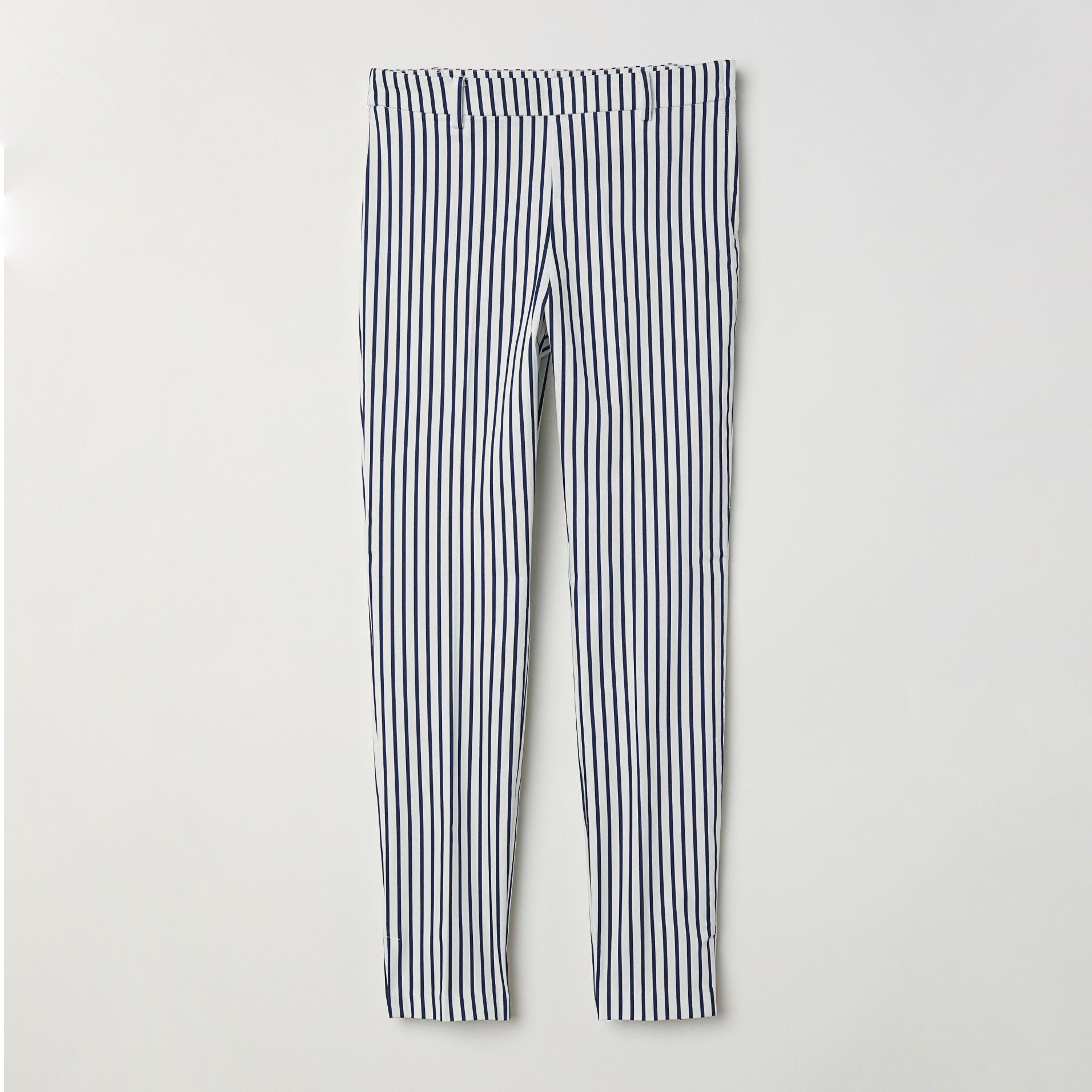 

Брюки H&M 5737169-AAPG 42 Белые с темно-синим