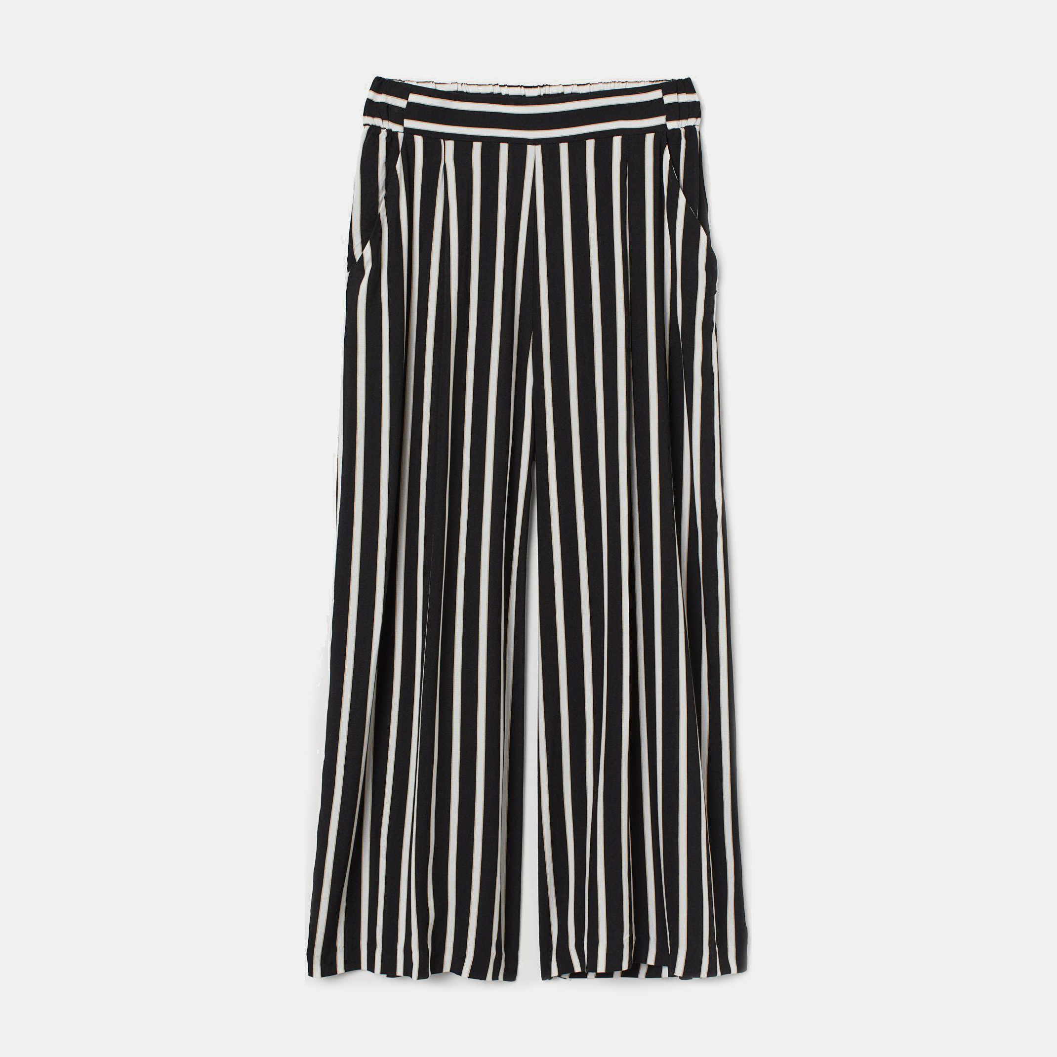 

Брюки H&M 8165631-AAMY 36 Черные с белым