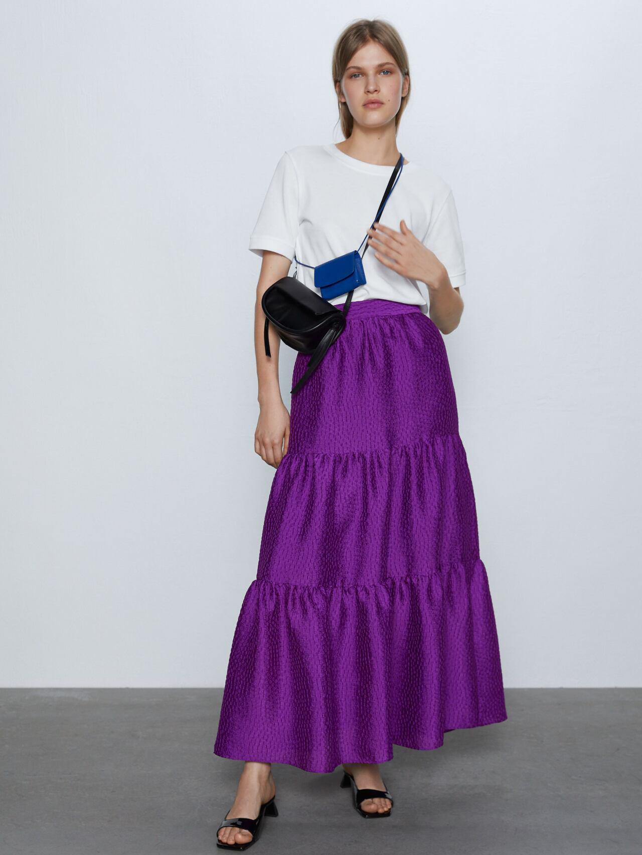 

Юбка Zara 7149/047/629-ACXZ XL Фиолетовая