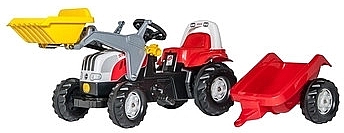 

Трактор с прицепом и ковшом "rollyKid-X", красный с желтым - Rolly Toys (20-953023)